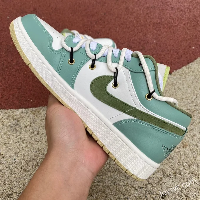 Air Jordan 1 Low CNY FD9906-131 White Green Strap Retro