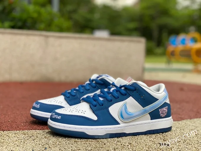 Born x Raised x Nike Dunk SB Blue White Retro Sneakers FN7819-400