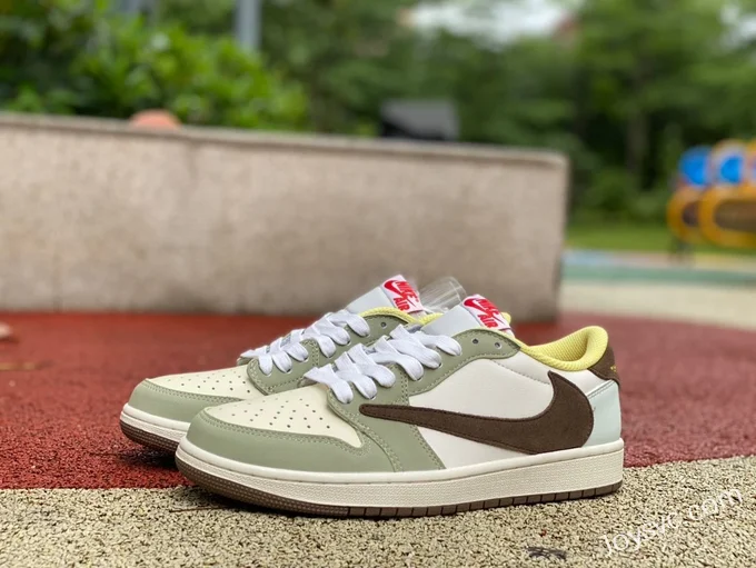 Travis Scott x Air Jordan 1 Low DM7866-140 Green Brown Reverse Swoosh