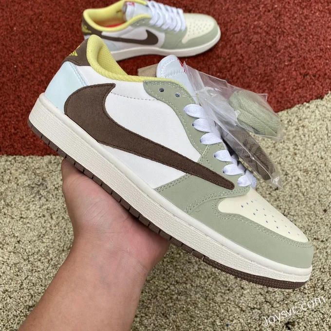 Travis Scott x Air Jordan 1 Low DM7866-140 Green Brown Reverse Swoosh