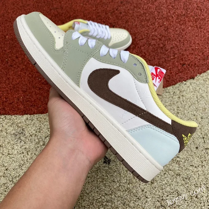 Travis Scott x Air Jordan 1 Low DM7866-140 Green Brown Reverse Swoosh