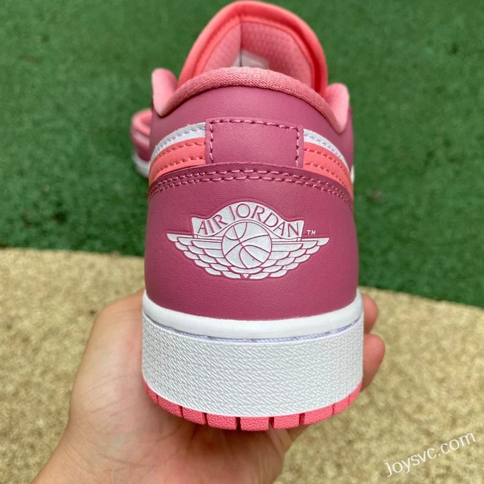 Air Jordan 1 Low 553560-616 White Pink Strawberry Bear Retro