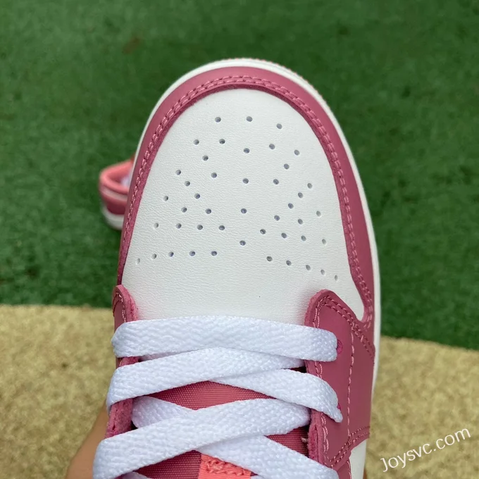 Air Jordan 1 Low 553560-616 White Pink Strawberry Bear Retro