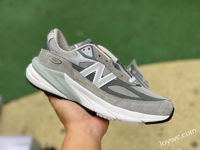 New Balance 990V6 White Grey Retro Running Shoes M990GL6