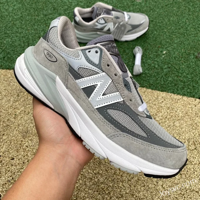 New Balance 990V6 White Grey Retro Running Shoes M990GL6