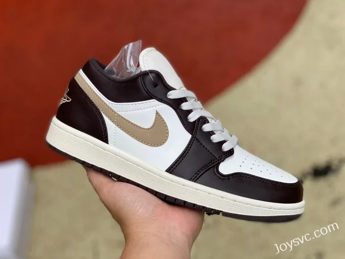 Air Jordan 1 Low DC0774-200 White Brown Mocha Retro