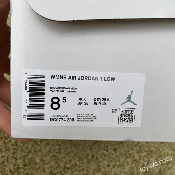 Air Jordan 1 Low DC0774-200 White Brown Mocha Retro