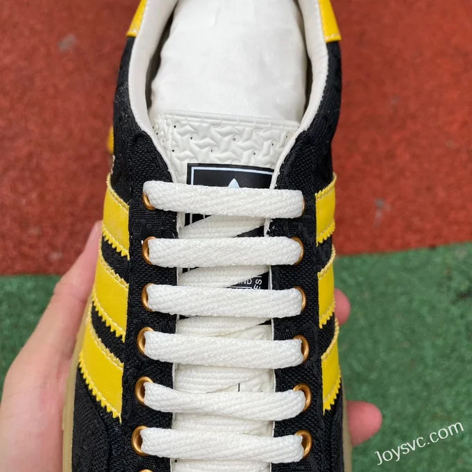 GUCCI x Adidas Originals Canvas Low-Top Lace-Up Sneakers in Black & Yellow