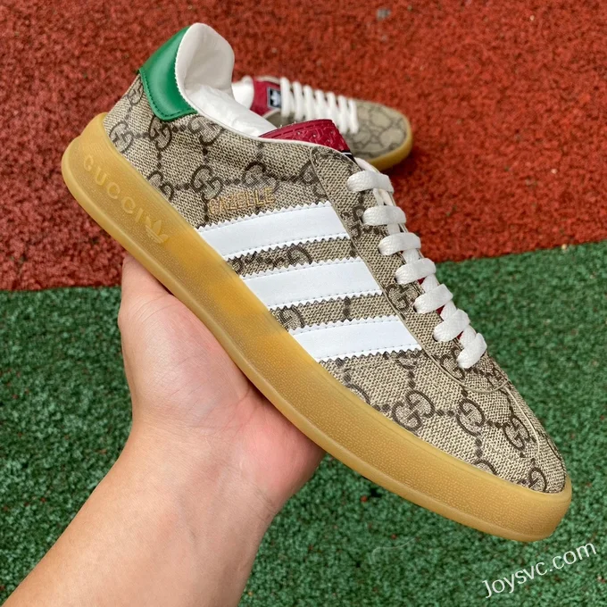 GUCCI x Adidas Originals Canvas Low-Top Lace-Up Sneakers in Ebony