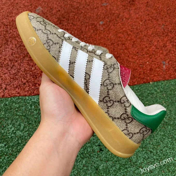 GUCCI x Adidas Originals Canvas Low-Top Lace-Up Sneakers in Ebony