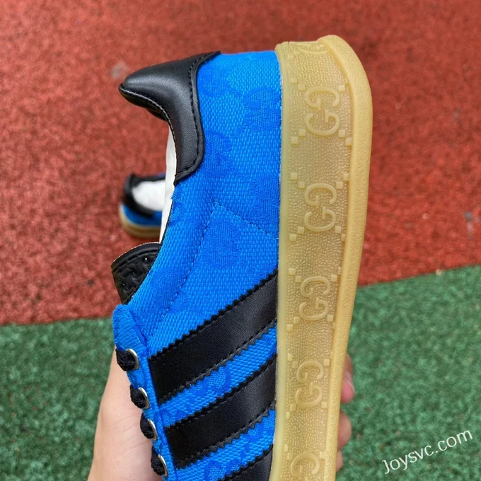 GUCCI x Adidas Originals Canvas Low-Top Lace-Up Sneakers in Blue & Black