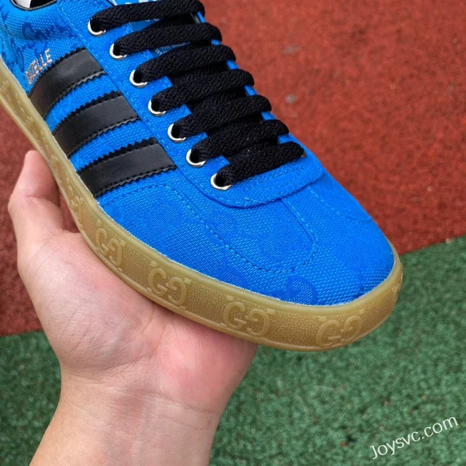 GUCCI x Adidas Originals Canvas Low-Top Lace-Up Sneakers in Blue & Black