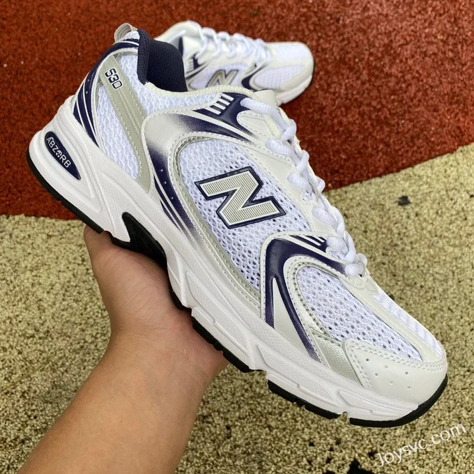 NB 530 White Blue New Balance 530 Retro Running Shoes MR530BA