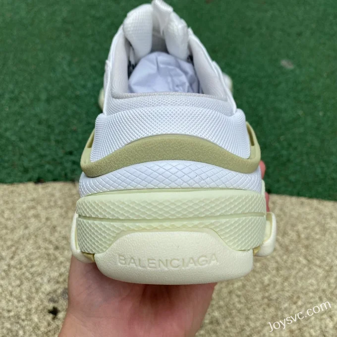 Balenciaga White Slides Triple S Vintage Dad Shoes