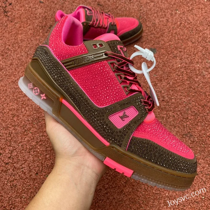 Louis Vuitton Trainer Water Diamond Red Guangzhou Version