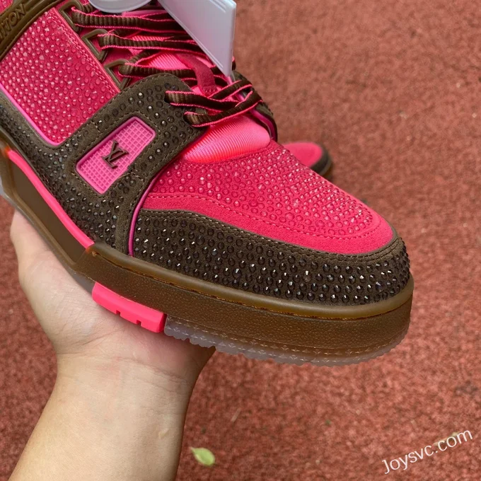 Louis Vuitton Trainer Water Diamond Red Guangzhou Version