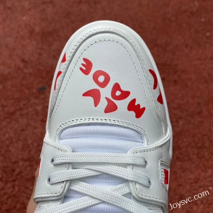 Louis Vuitton Trainer White Red Guangzhou Version