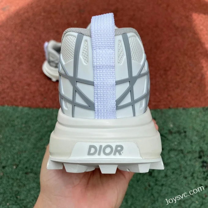 Dior B31 White Grey Mesh Round Toe Low Top Casual Shoes