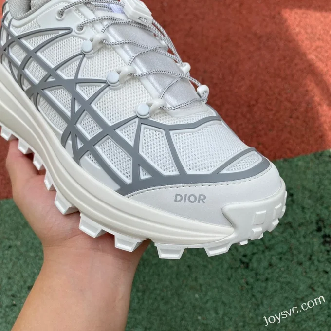 Dior B31 White Grey Mesh Round Toe Low Top Casual Shoes