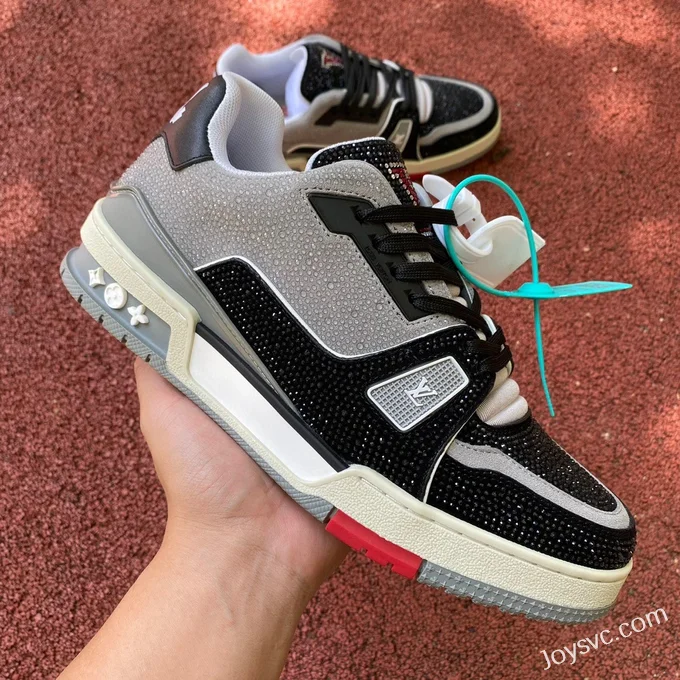 Louis Vuitton Trainer Water Diamond Black Grey Guangzhou Version