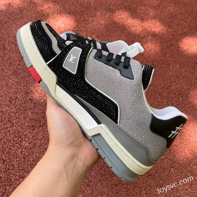 Louis Vuitton Trainer Water Diamond Black Grey Guangzhou Version