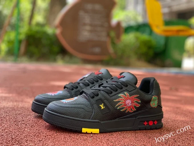 Louis Vuitton Trainer Yayoi Kusama Black Guangzhou Version