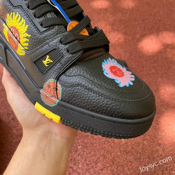 Louis Vuitton Trainer Yayoi Kusama Black Guangzhou Version