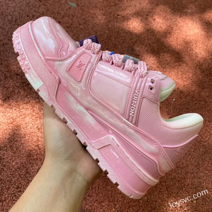 Louis Vuitton Trainer Maxi Distressed Pink Guangzhou Version