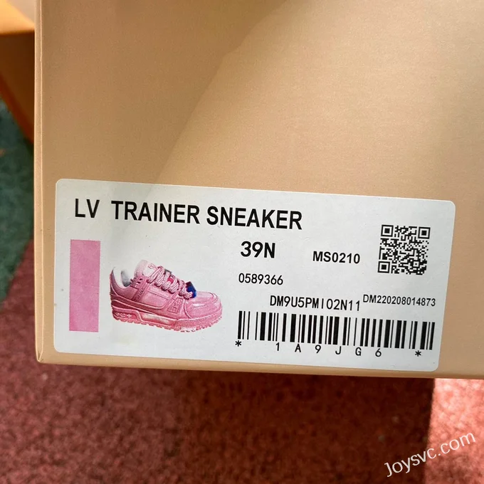 Louis Vuitton Trainer Maxi Distressed Pink Guangzhou Version