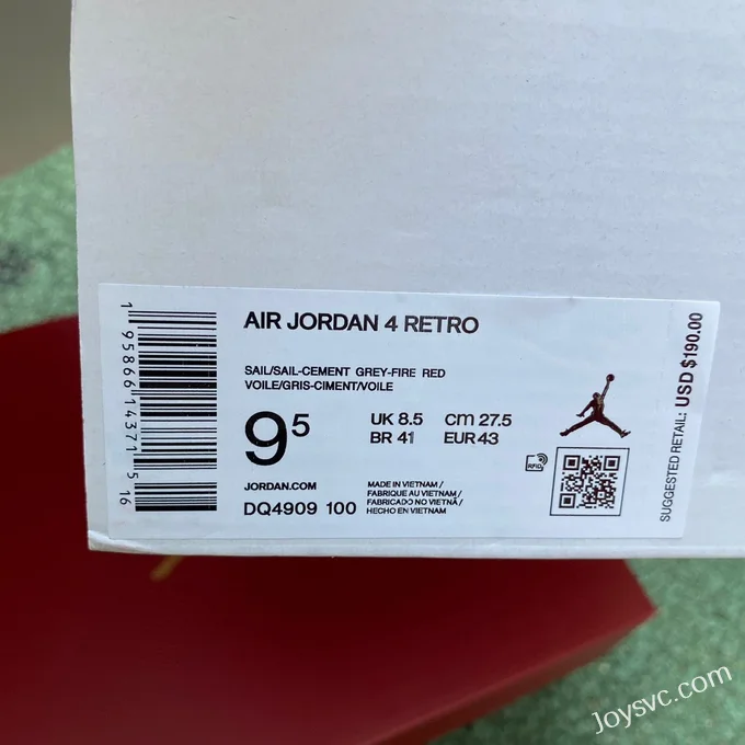 Air Jordan 4 Sail DQ4909-100 Beige