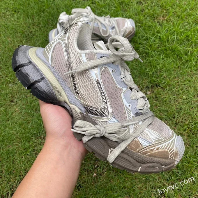 Balenciaga 3XL Light Beige Distressed Pure Original Vintage Dad Shoes 2023