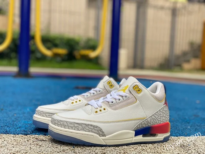 J Balvin x Air Jordan 3 FN0344-901 White Blue Pink