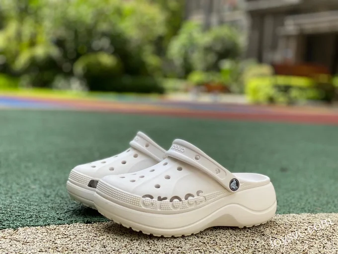 Crocs Bava Platform Clog Sandals in White