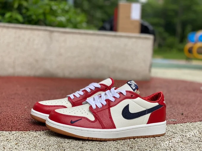 Air Jordan 1 Low CZ0790-100 White Red Hook Low-Top