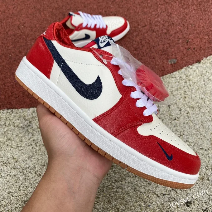 Air Jordan 1 Low CZ0790-100 White Red Hook Low-Top