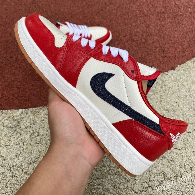 Air Jordan 1 Low CZ0790-100 White Red Hook Low-Top