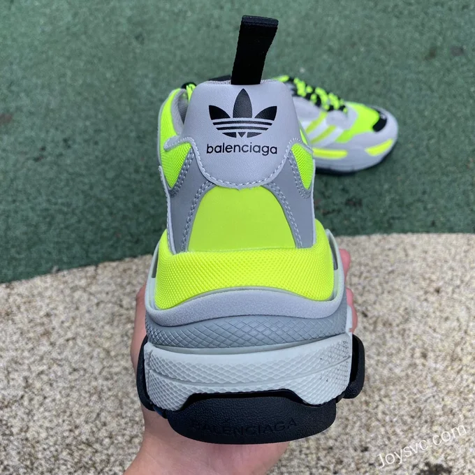 Balenciaga Grey Green Triple S Vintage Dad Shoes