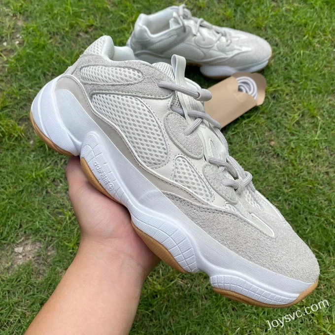 Adidas Yeezy 500 in Bone White with Gum Sole