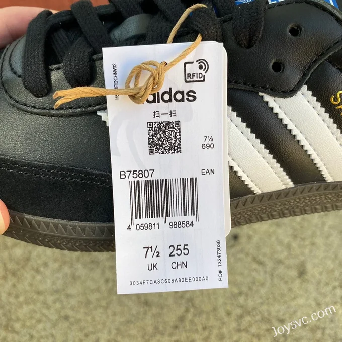 Adidas Samba OG Black Retro Sneakers B75806