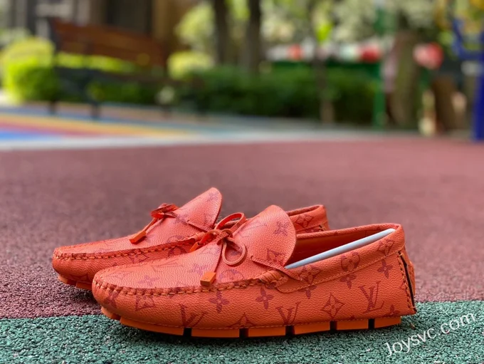 Louis Vuitton Driver Orange Moccasin