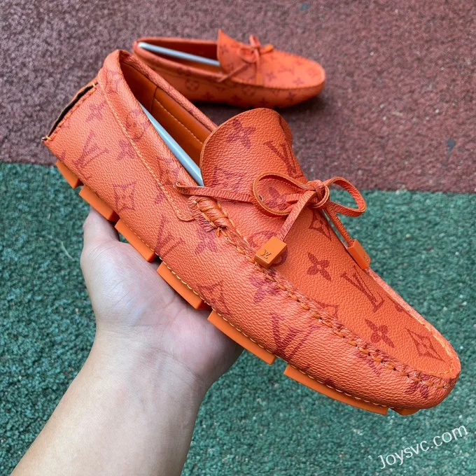 Louis Vuitton Driver Orange Moccasin