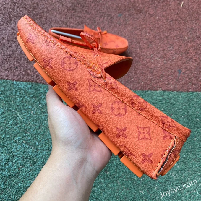 Louis Vuitton Driver Orange Moccasin