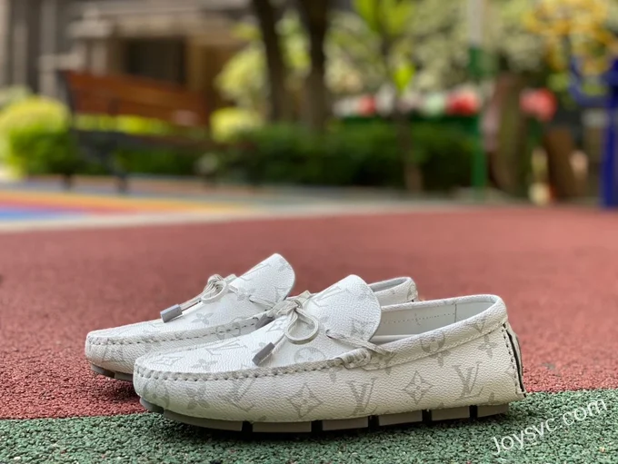 Louis Vuitton Driver White Moccasin