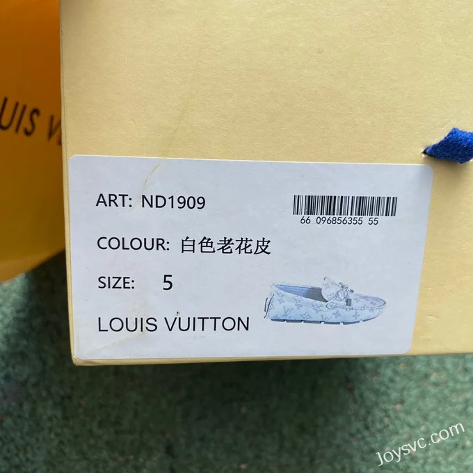 Louis Vuitton Driver White Moccasin