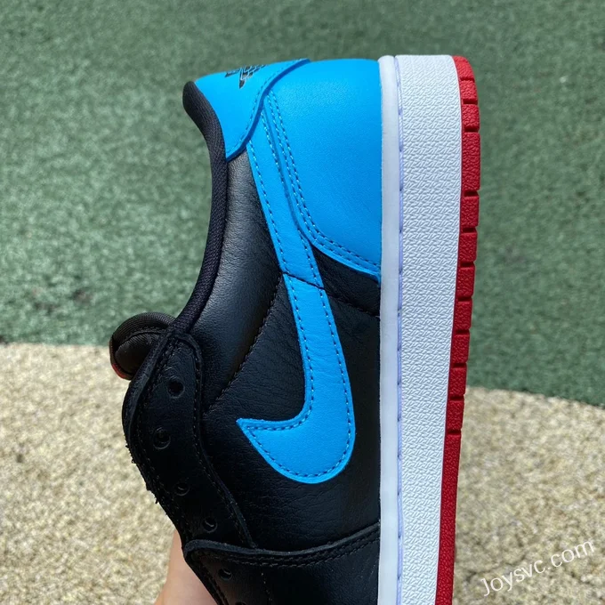 Air Jordan 1 Low CZ0775-046 Reverse Siren Black Red Blue DG Version