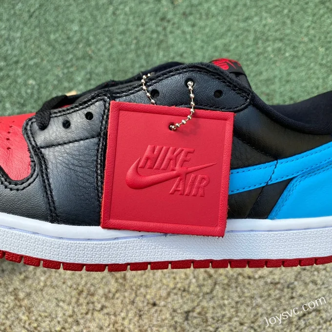 Air Jordan 1 Low CZ0775-046 Reverse Siren Black Red Blue DG Version