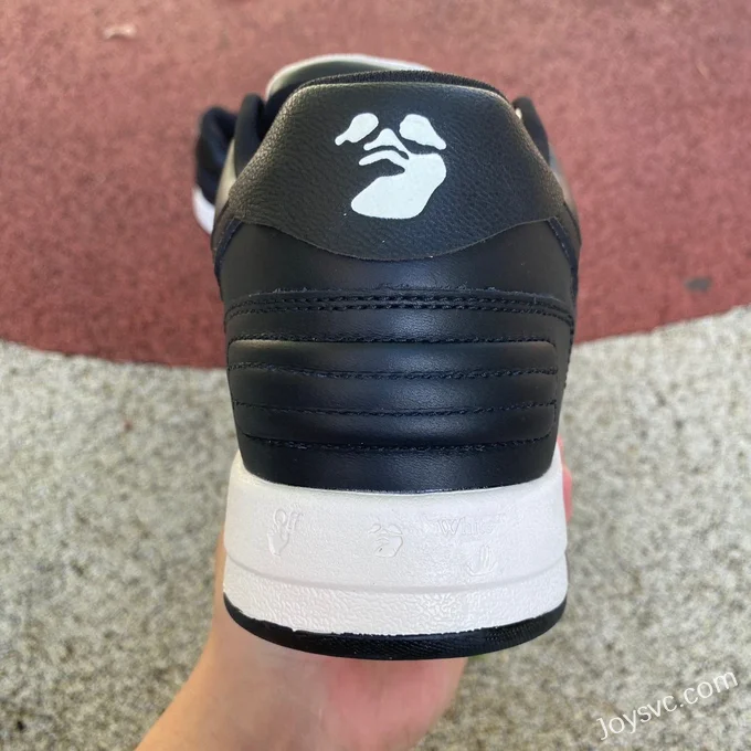 OFF-WHITE Black White Leather Sneakers