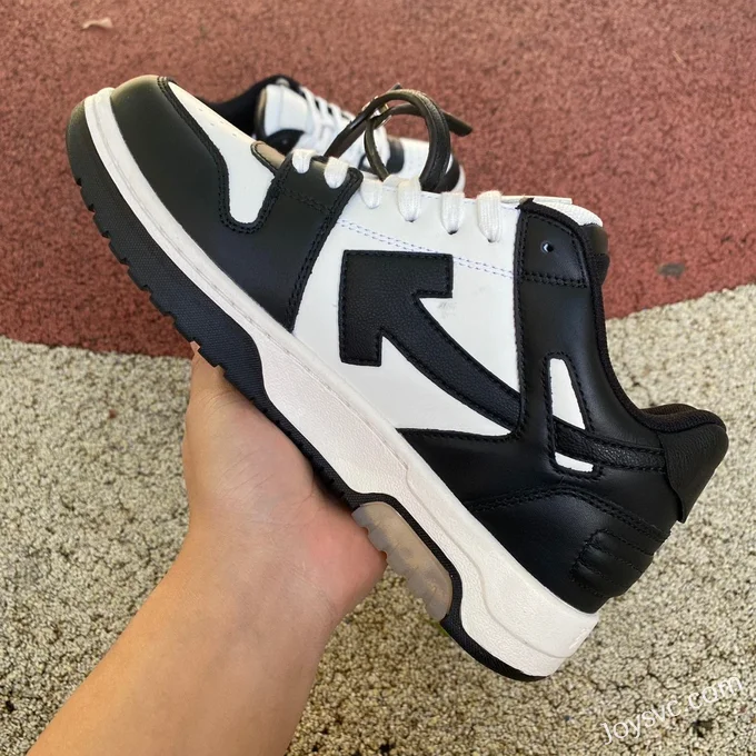 OFF-WHITE Black White Leather Sneakers