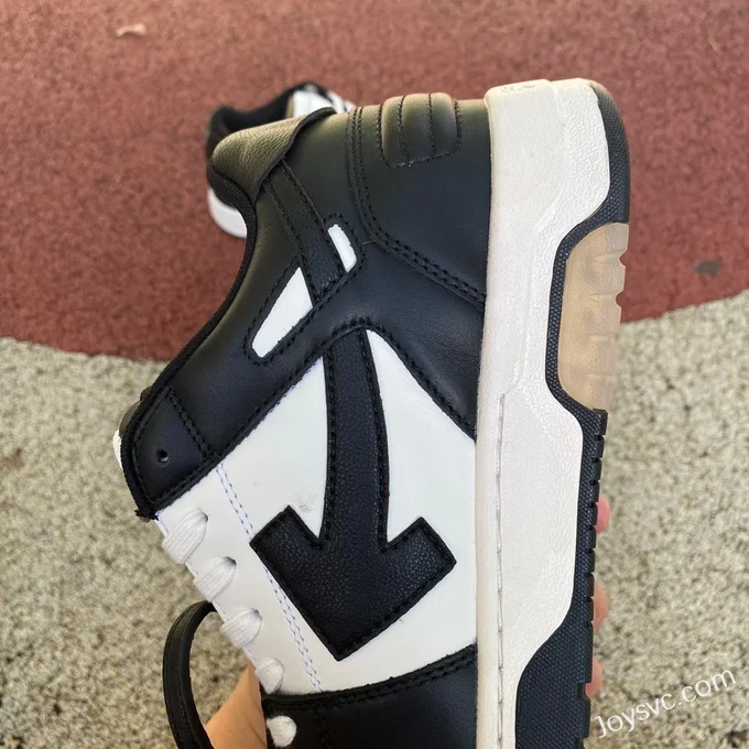 OFF-WHITE Black White Leather Sneakers