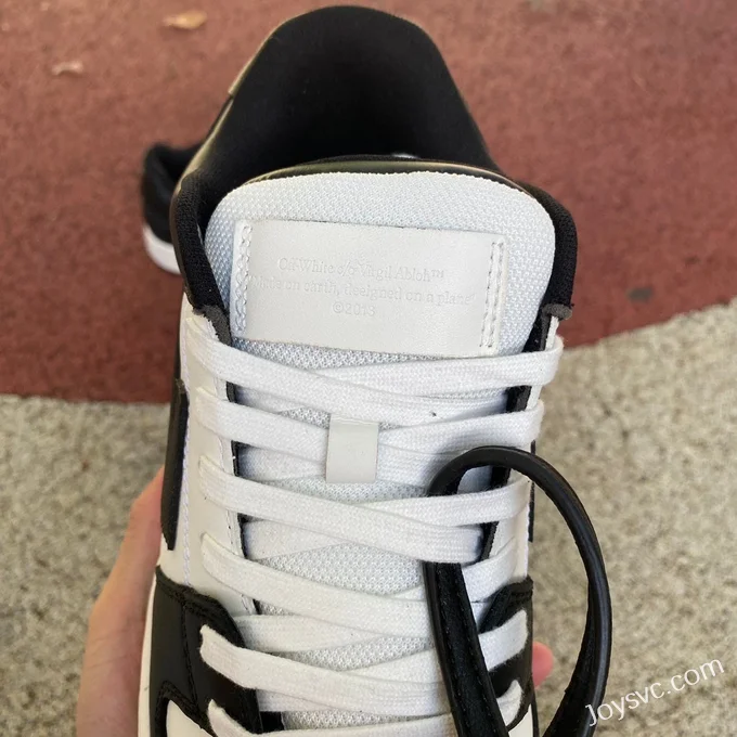 OFF-WHITE Black White Leather Sneakers